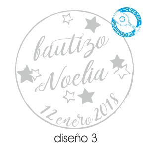 Ejemplo grabado Bautizo Diseño 3