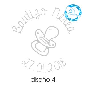 Ejemplo grabado Bautizo diseño 4