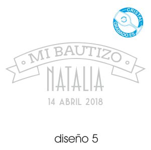 Ejemplo grabado Bautizo diseño 5