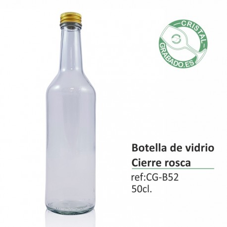 Botella de cristal personalizada 53,50 cl