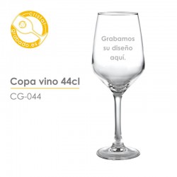 Copa de vino grabada de 44 cl.