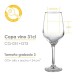 Copa de vino grabada de 31cl.