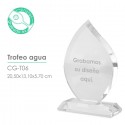 Trofeo cristal personalizado Lágrima