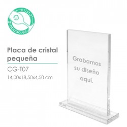 Placa cristal pequeña