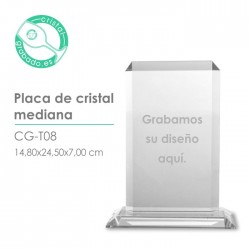 Placa cristal mediana