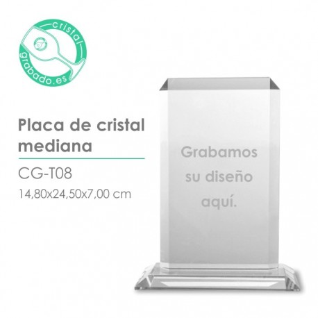 Placa cristal mediana