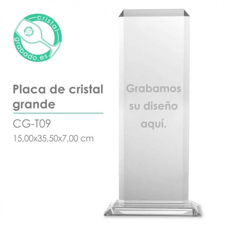 Placa cristal grande