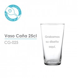 Vaso caña personalizado de 25 cl.