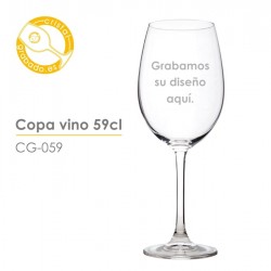 Copa grabada vino 59cl