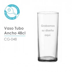 Vaso tubo ancho personalizado 48 cl.