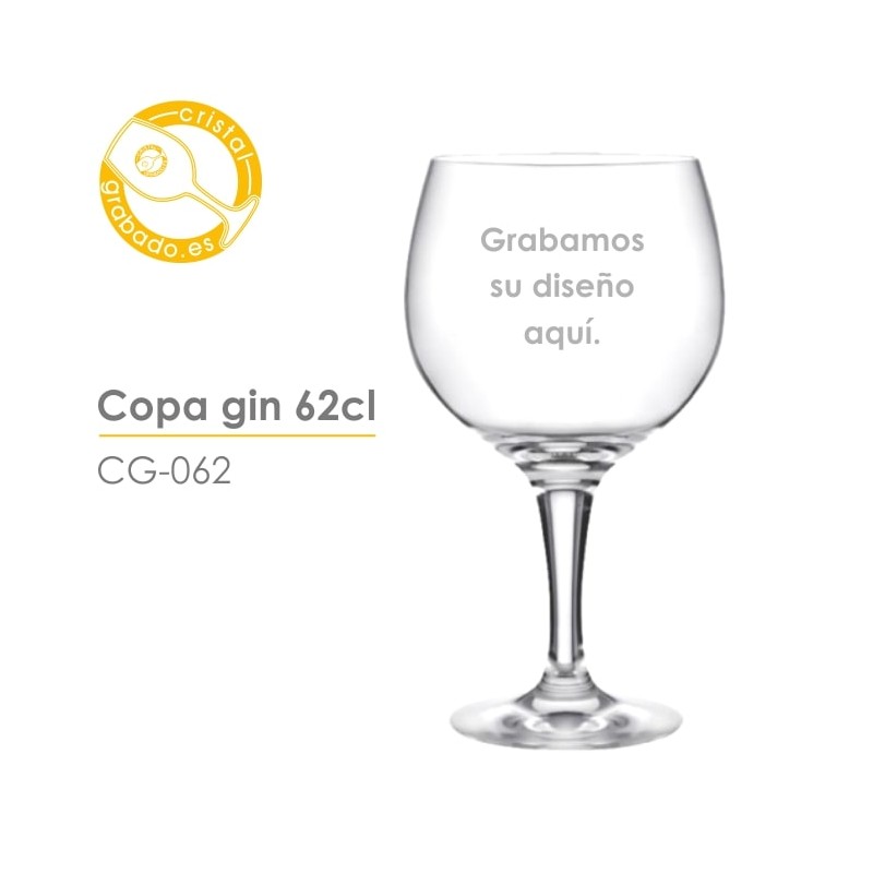 Copa gin tonic personalizada con el diseño que desee grabado con láser