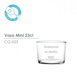 Vaso chiquito personalizado 23 cl.