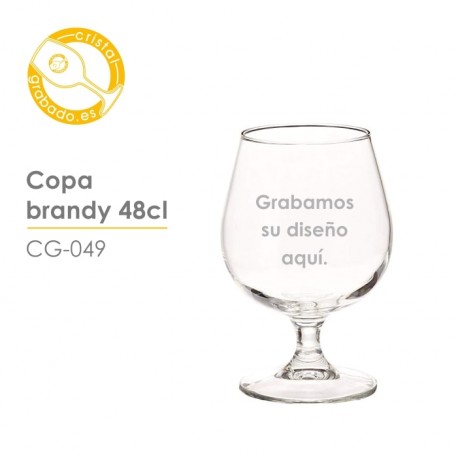 Copa brandy personalizada con el diseño que desee. Grabado láser