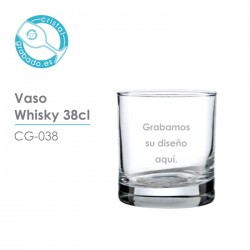 Vaso de whisky de 38cl.