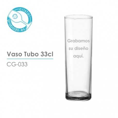 Vaso de tubo de 33cl.