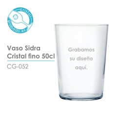 Vaso sidra fino personalizado 50 cl.