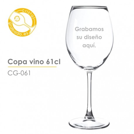 Copa de vino de 61cl. grabada