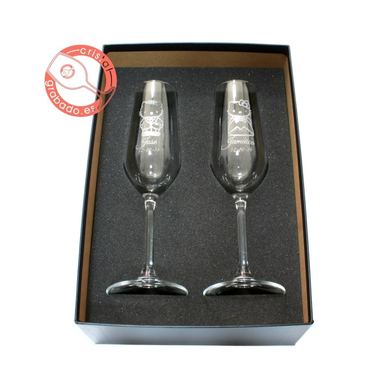 Copas de CAVA y CHAMPÁN personalizadas