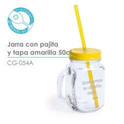 Jarra con tapa y pajita 50cl