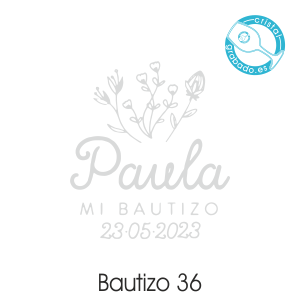 sello bautizo floral 36