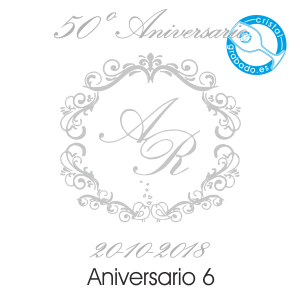 grabado dibujo sello boda 50 aniversario diseño 6