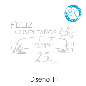 sello cumpleaños grabado 25