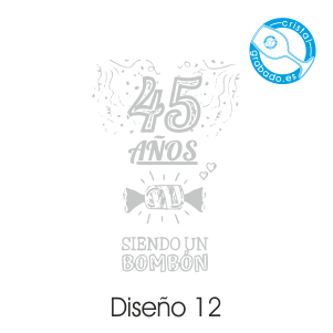 sello diseño cumpleaños 45