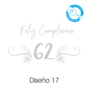 sello cumpleaños diseño 62