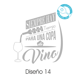 sello vino frase reloj