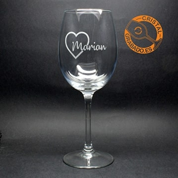 Copa de Vino Personalizada con Láser. Nuevo Modelo 22cm. – PrintUP!