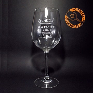 Copas y Vasos de Cristal con logo grabado vitrificable