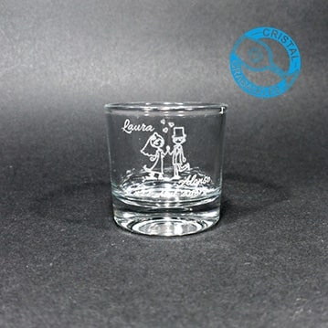 Regalos personalizados para Bodas. Copas y vasos de cristal grabado.